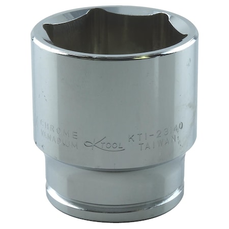 K-Tool International 1/2" Drive, 1-1/4" SAE Socket, 6 Points, Chrome, Stan, 6 pt., 1/2"Dr, 1-1/4 KTI-23140